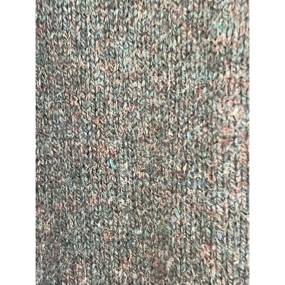 Men’s Woolrich Wool Blend Cardigan Zip Sweater, Size L Loden Green, Gray Stripe - Picture 3 of 10